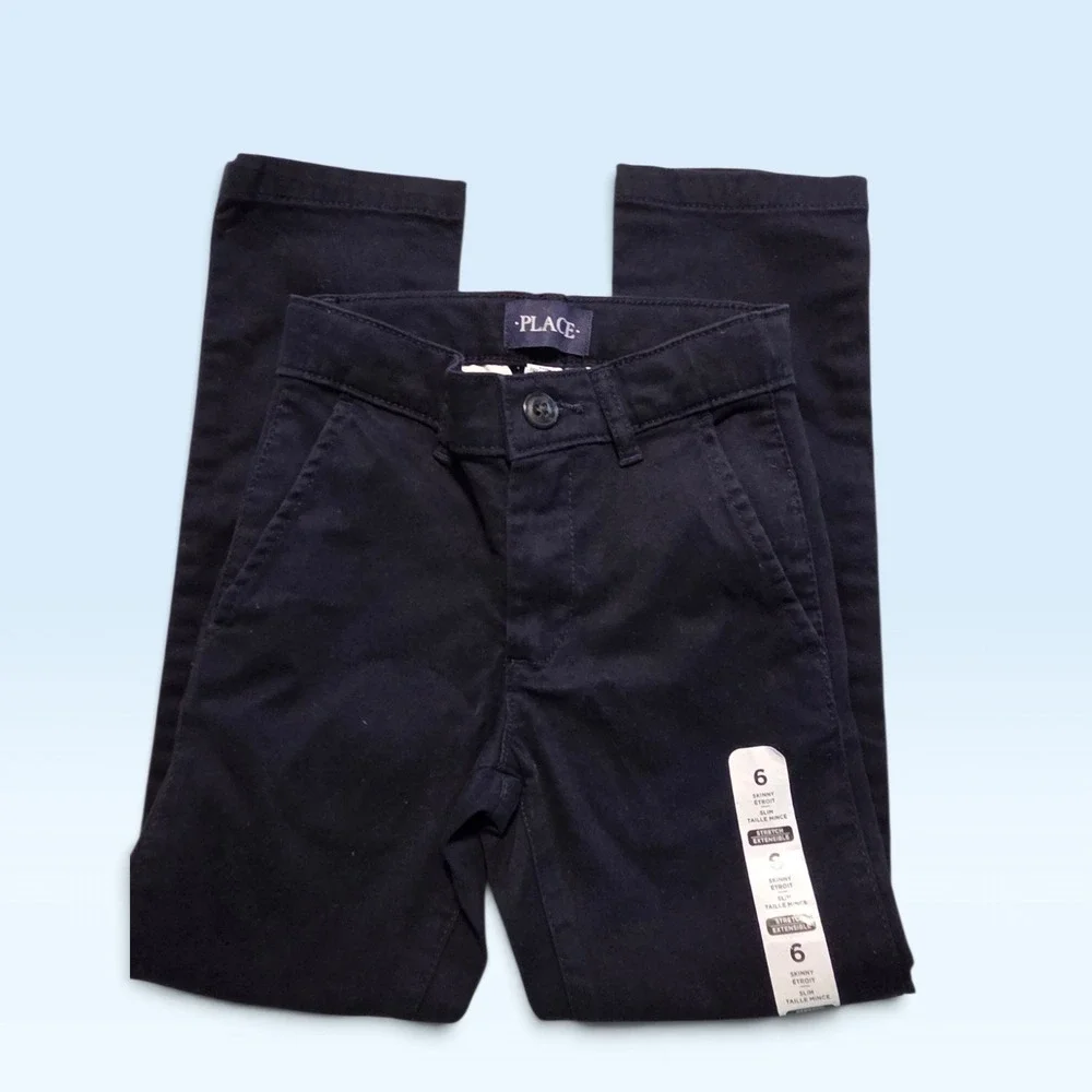 The Children's Place Navy Size 6 Skinny Slim Stretch Uniform Pants
